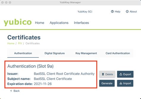 Import Smart Card Certificates onto your YubiKey